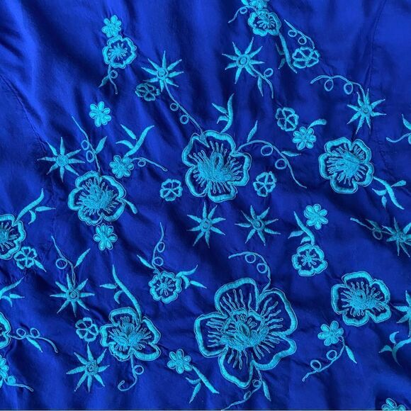 Soft Surroundings Tunic Beach Cover Up Embroidered Floral Small - Picture 4 of 7